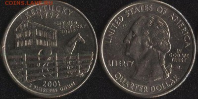 США 25 центов 2001 КЕНТУККИ до 22:00мск 02.10.18 - США 25 центов 2001 КЕНТУККИ