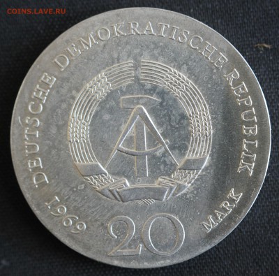 С РУБ.ГДР 20 марк 1969г.ИОГАНН ВОЛЬФГАНГ ФОН ГЁТЕ до 2.10 - IMG_3511.JPG
