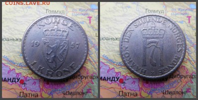 Норвегия 1 крона, 1957 - 9