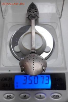 Серебряная заварочная ложка 916 пробы - 54683726