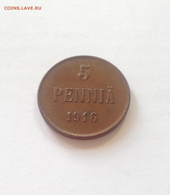 5 пенни 1916г. Русская Финляндия , до 03.10.18г. - 5p16-2