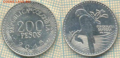 Колумбия 200 песо 2015 г. , до 02.10.2018 г. 22.00 по Москве - Колумбия 200 песо 2015  3891