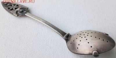 Серебряная заварочная ложка 916 пробы  ок. 03.10.  23-00 мск - 54683713