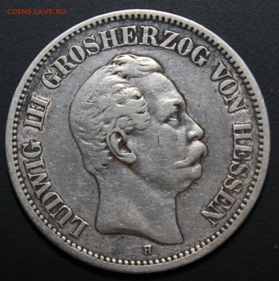 2 марки 1877 Гессен - аверс.JPG