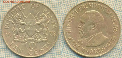 Кения 10 центов 1978 г., до 03.10.2018 г. 22.00 по Москве - Кенния 10 центов 1978  3965