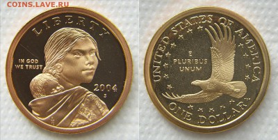 США. Доллары Сакагавеи в пруфе. Почти все... - 1$ Сакагавея 2004 1