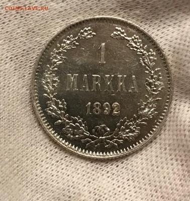 1 марка 1892 года для Финляндии, UNC - D2A0BF11-28E7-48E6-B537-A5E2667C95F1