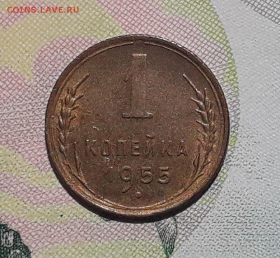 1 копейка 1955 до 02-10-2018 до 22-00 по Москве - 1 55 Р