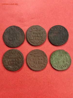 Лот медь:  полушка 6 штук. До 22:00 05.10.18 - 730038C5-0835-4FBF-A421-6A60B712474E