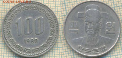 Южная Корея 100 вон 1980 г., до 04.10.2018 г. 22.00 по Москв - Южная Корея 100 вон 1980 3992
