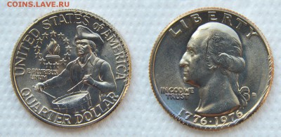 США 25 центов 1975 D "Барабанщик" UNC до 22:22 05.10 - Quarter 1975 D ERROR