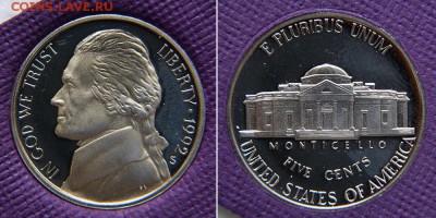 США. Монеты из наборов разных лет 17 шт. UNC до 22:22 05.10 - 5 С 1992 proof