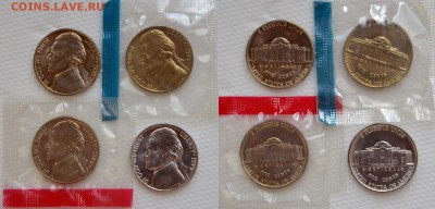 США. Монеты из наборов разных лет 17 шт. UNC до 22:22 05.10 - 5С 1975-1979