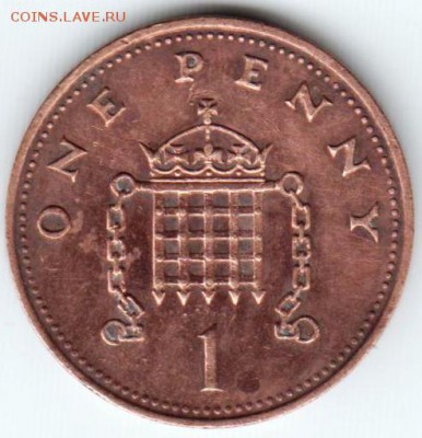 Великобритания 1 пенни 1986 г. до 24.00 09.10.18 г - 011