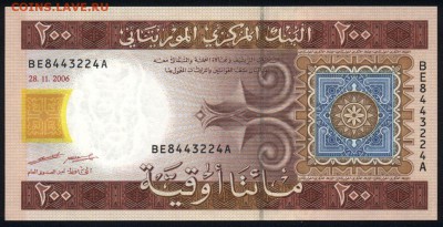 Мавритания 200 угий 2006 unc 09.10.18. 22:00 мск - 2