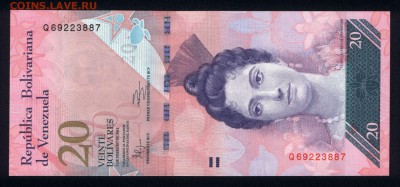 Венесуэла 20 боливаров 2011 unc 09.10.18. 22:00 мск - 2