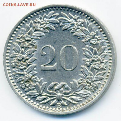 Швейцария 20 раппенов 1933 - Швейцария_1933-20раппен_Р