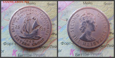 Восточные Карибы 25 центов, 1965г - 2