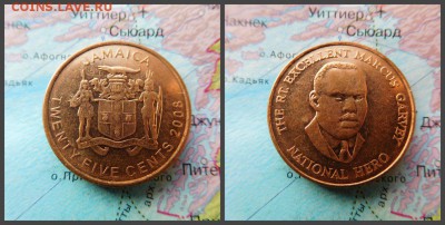 Ямайка 25 центов 2008г - 4