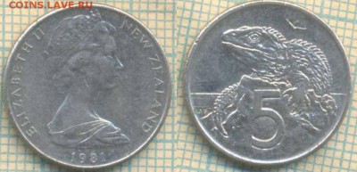 Новая Зеландия 5 центов 1981 г., до 09.10.2018 г. 22.00 по М - Новая Зеландия 5 центов 1981  3967