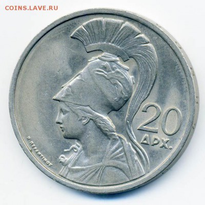 Греция 20 драхм 1973 - Греция_чп-20драхм-1973_Р