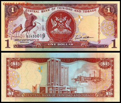 Тринидад и Тобаго 1 $ 2002 г. UNC.  до 09.10. в 22:00 мск. - 5980940