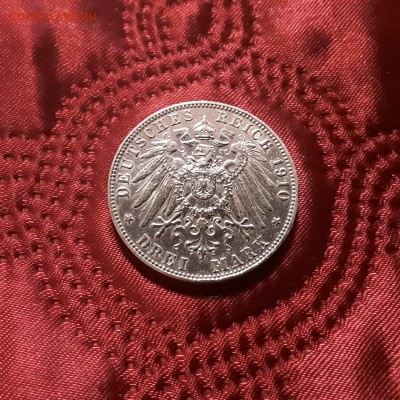 Германия. Бавария. 3 марки 1910 г. До 09.10.18. С 200 руб! - 20181006_120542