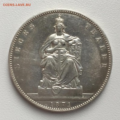 Талер, 1871 год. Пруссия - 382F4D1D-7FE4-4BAF-A5FB-24E91FFC34C8