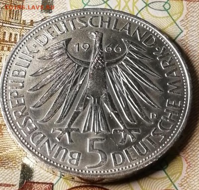 ФРГ - 5 марок 1966 года Лейбниц UNC - IMG_20181006_184327