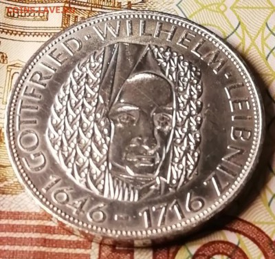 ФРГ - 5 марок 1966 года Лейбниц UNC - IMG_20181006_184300