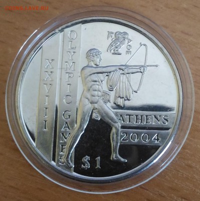 Сьерра-Леоне 1 доллар 2004 олимпиада в Афинах - Сьерра Леоне 1 дол 2004 олимпиада в Афинах реверс