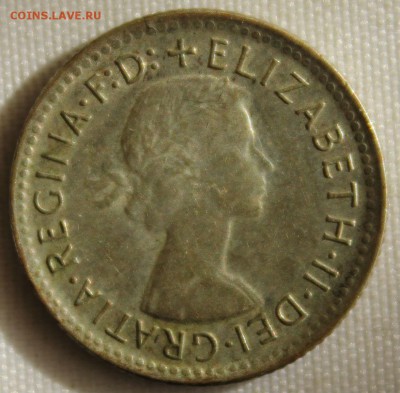 С РУБ.АВСТРАЛИЯ 6 пенсов 1957г. ЕЛИЗАВЕТА-II до 13.10 в 22 - IMG_4541.JPG