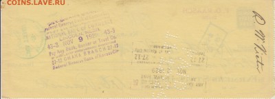 Чек банка США на 40 долларов 1929 г.до 11.10.в 22.00 м - чек сша 1929 002