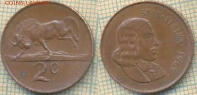 ЮАР 2 цента 1965 г. , до 10.10.2018 г. 22.00 по Москве - ЮАР 2 цента 1965  2114