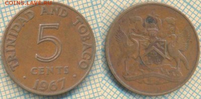 Тринидад и Тобаго 5 центов 1967 г. , до 10.10.2018 г. 22.00 - Тринидад и Тобаго 5 центов 1967  4058
