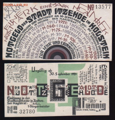 (нотгельды) 25пф. 1марка 1921г.Германия- до14.10.18в22.00МСК - Scan0002