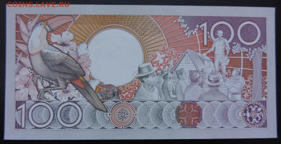 СУРИНАМ 100 гульденов 1986г., ДО 13.10. - 100 гульденов 1986г., В..JPG