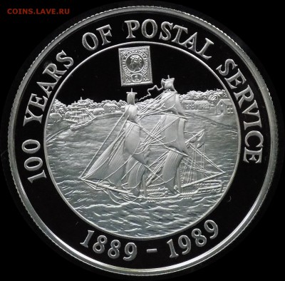 Каймановы о-ва 5 долларов 1989 парусник Почтовая служба - DSCN2579.JPG