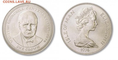 Крона Шайба Остров Мэн 1 крона 1974 100 лет Черчиль - krona_shajba_ostrov_men_1_krona_1974_100_let_so_dnja_rozhdenija_uinstona_cherchillja