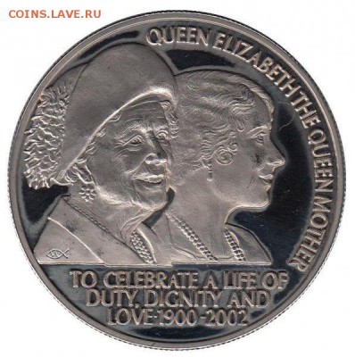 Крона Шайба Остров Святой Елены 50 пенсов 2002 годовщина - krona_shajba_ostrov_svjatoj_eleny_50_pensov_2002_godovshchina_smerti_korolevy_materi