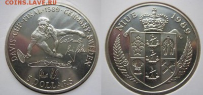 Крона Шайба Ниуэ 5$ долларов 1989 Кубок Дэвиса 1989 - krona_shajba_niue_5_dollarov_1989_kubok_devisa_1989