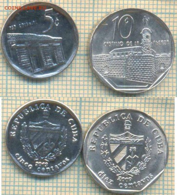 Куба 5 ц 2013, 10 центов 2009 г. ,до 15.10.2018 г. 22.00 по - Куба 5ц2013 10ц 2009  4101