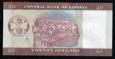 ЛИБЕРИЯ 20 ДОЛЛАРОВ 2016 UNC - 2 001