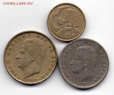 3 монеты Испании. До 15.10. в 22.00 МСК - 6а