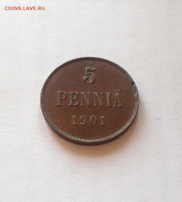 5 пенни 1901г. Русская Финляндия , до 18.10.18г. - 5p1-4
