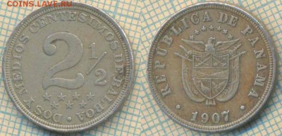 2 сентесимо 1907 г., до 17.10.2018 г. 22.00 по Мо - Панама 2 с половиной сентесимо 1907  4135