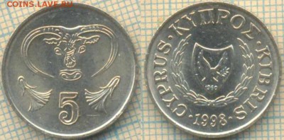 Кипр 5 центов 1998 г., до 17.10.2018 г. 22.00 по Москве - Кипр 5 центов 1998  2366
