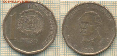 Доминикана 1 песо 2008 г., до 17.10.2018 г. 22.00 по Москве - Доминикана 1 песо 2008  2331