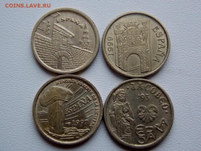 Испания 5 песет - 4 разных монеты 1993-99 - DSCN7327 (1280x960)