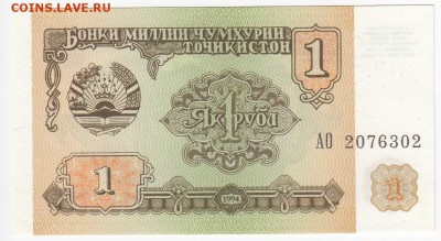 ТАДЖИКИСТАН - 1 рубль 1994 г. пресс до 15.10 в 22.00 - IMG_20180919_0006